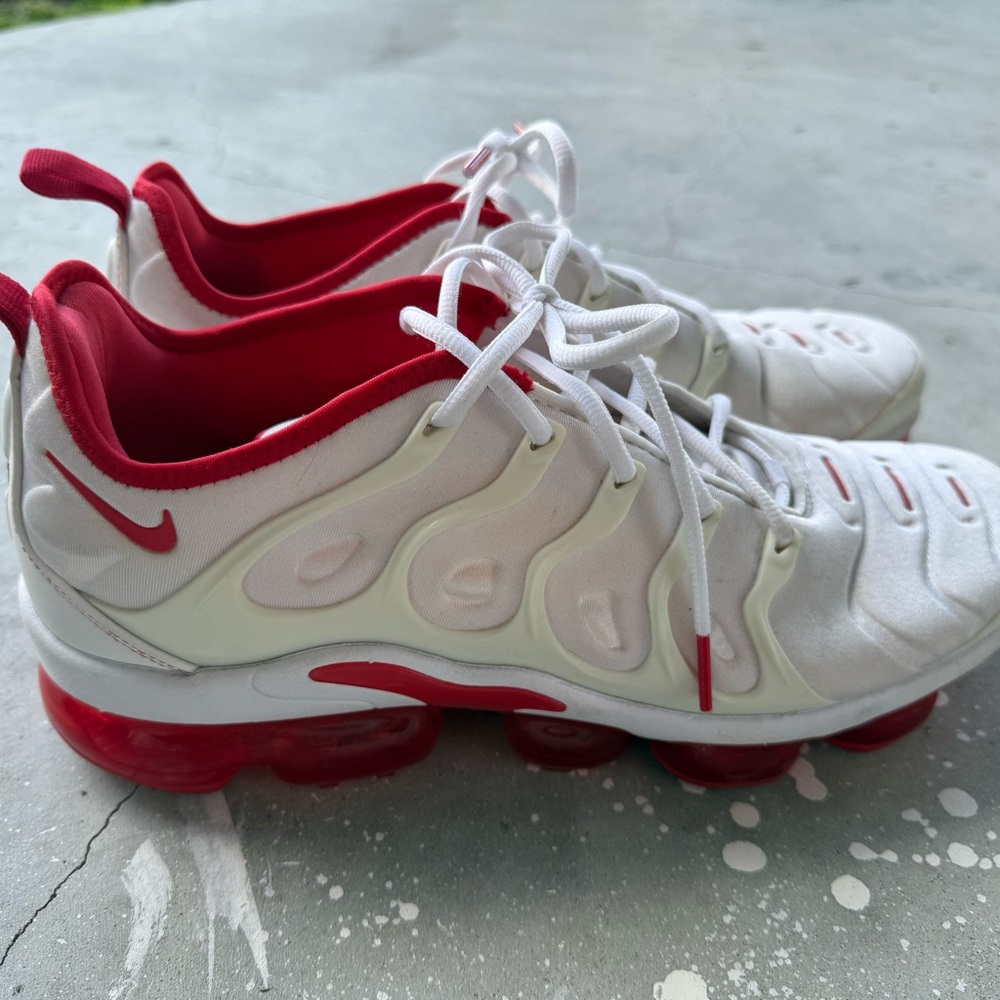 Nike  White and Red Sneakers